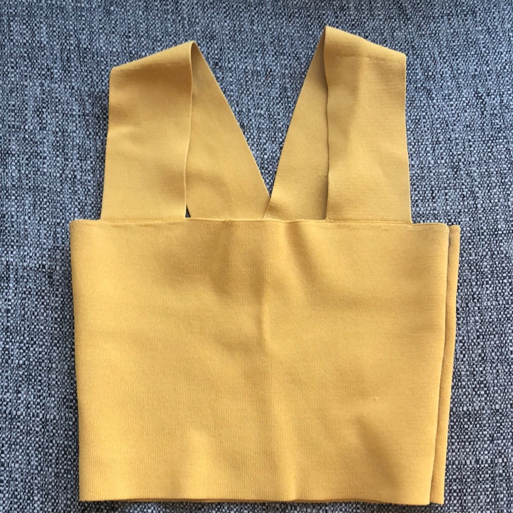 Mustard bandage top